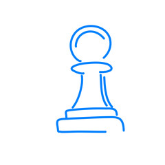 Chess Related Vector Line Icons
