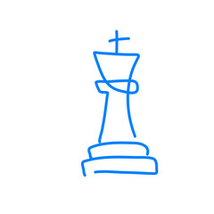 Chess Related Vector Line Icons
