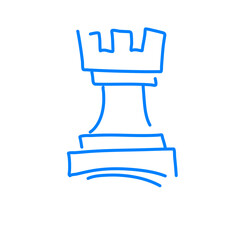 Chess Related Vector Line Icons
