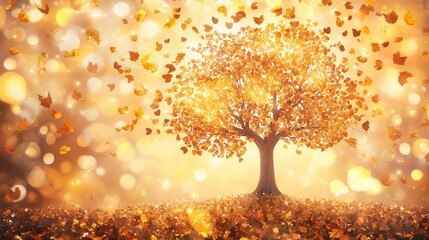 Golden Autumn Tree