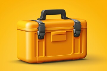 Summer 3d realistic render vector icon Suitcase suitcase luggage container.