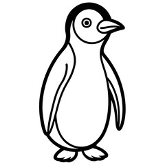 Abstract Penguin Line Drawing