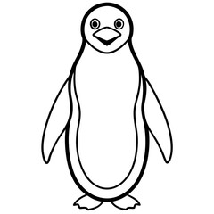 Abstract Penguin Line Drawing