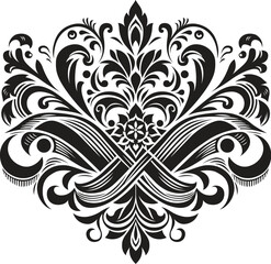 Vector damask element.