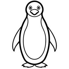Abstract Penguin Line Drawing