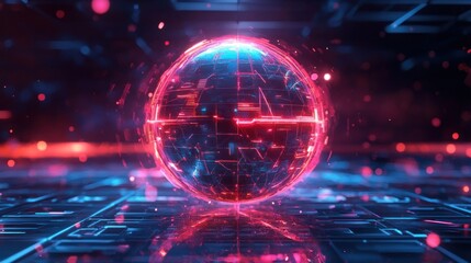 Cybernetic Sphere: A Digital World's Core