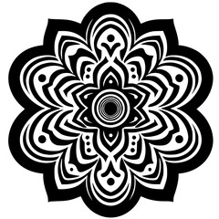 Hypnotic illustration silhouette