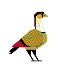 Hawaiian Nene goose mid century modern art