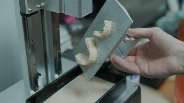 3D Printed Dental Crowns and Bridges in Post-Processing