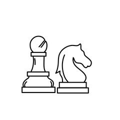 Chess pieces icon vector
