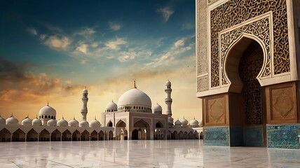 Naklejka premium Islamic Background, Texture, Mosque, Ramzan, Eid Mubarak, Arabic, Muslim