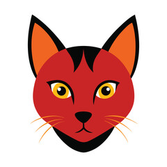 cat head vector illustration design