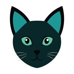 cat head vector illustration design
