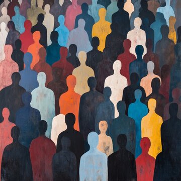Colorful Diversity in a Vibrant Crowd of People