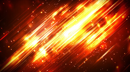Obraz premium Dynamic streaks of light in red and gold for vibrant backgrounds and creative design concepts
