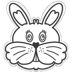 black and white face bunny 