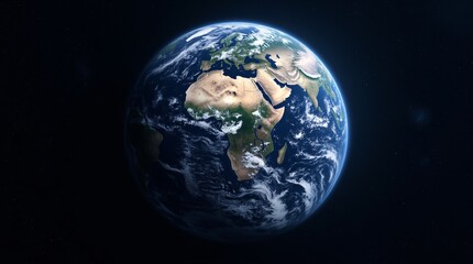 Fototapeta premium BeholdOurBluePlanetAStunningViewOfTheEarthFromSpaceShowingContinentsOceansAndCloudsAgainstTheDarkVastnessOfSpace