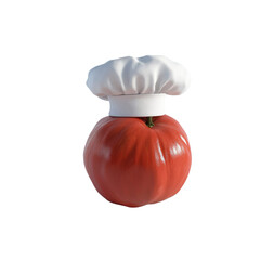 Chef's Hat on a Tomato A Culinary Concept