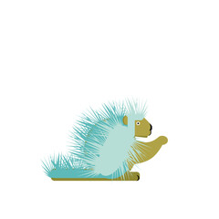Porcupine cute mid century modern design