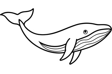 Fototapeta premium Abstract Whale Line Drawing