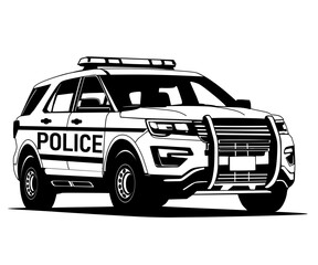SUV police car vector illustration © создать 8 углов