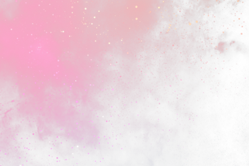 Pink nebula, cosmic dust, stars, space background.
