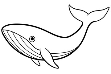 Abstract Whale Line Drawing