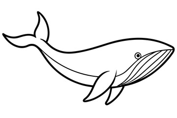 Fototapeta premium Abstract Whale Line Drawing