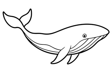 Abstract Whale Line Drawing
