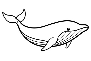 Abstract Whale Line Drawing