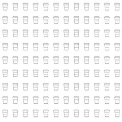 doodle cup of coffee pattern background. doodle cup of coffee seamless pattern background. seamless pattern of cup of coffee in doodle style. Seamless Pattern of a cup of coffee.
