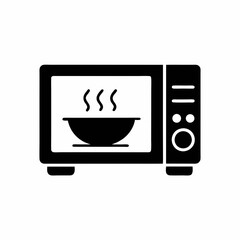 Microwave Oven with Steam Vector Design.