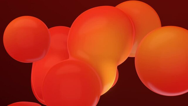 Orange smoothly flowing liquid satisfying droplet shape. Conceptual background.