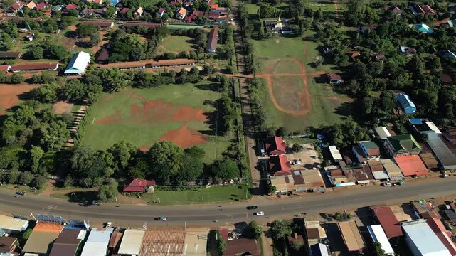 Aerial view of the city