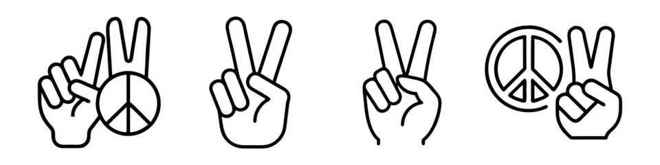 peace sign icon, peace sign line art - simple line art of peace sign, perfect for peace sign logos and icons