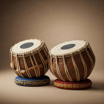 With its distinct tonal qualities, the tabla provides intricate rhythmic accompaniment in many Indian musical forms.
