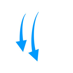 blue arrow showing wind
