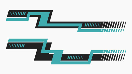 Set of simple car stripes. Car stripes. Racing stripes sticker design. Graphic sport decal vinyl element. Automobile decoration. Vector racing design 
