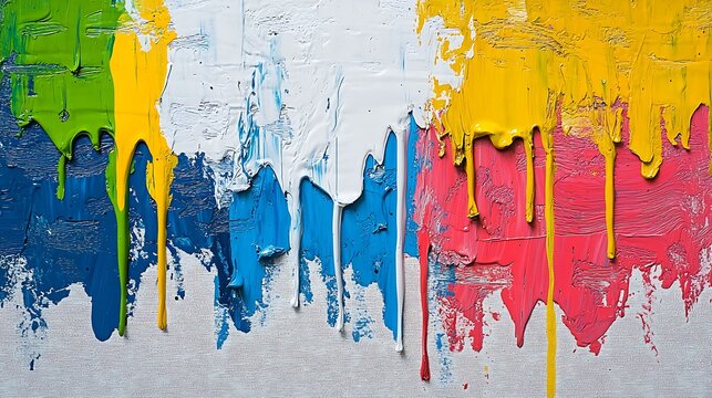 Dripping paint, colorful texture, abstract art