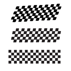 Racing flag vector icon on white background. Checkered flag. start and finish crossed flag. Racing flag.	
