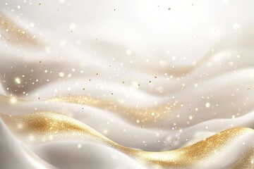 Elegant Gold Glitter Waves Luxury Background with Sparkling Shimmer