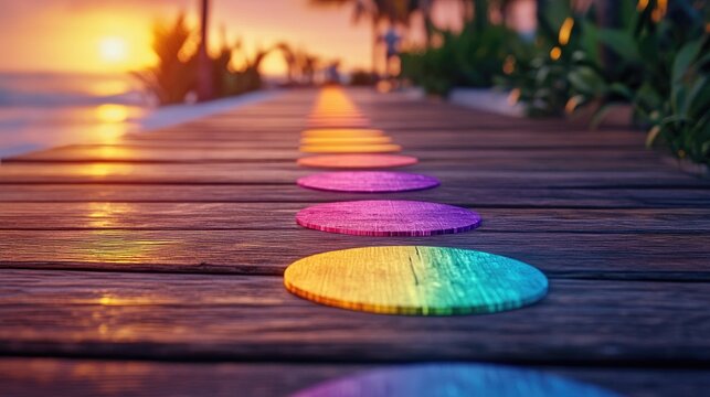 144. A boardwalk where every step triggers a different musical note