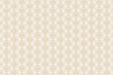 Fototapeta premium Elegant Islamic Geometric Gold Pattern on White Background