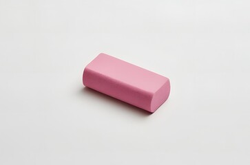 Pink eraser isolated on white background
