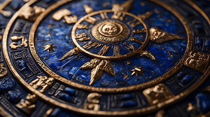 Obraz premium Ethereal Astrology Wheel Glowing in Deep Purple Hues Amidst a Starry Backdrop Beckons Insight Into Cosmic Energies and Personal Destinies