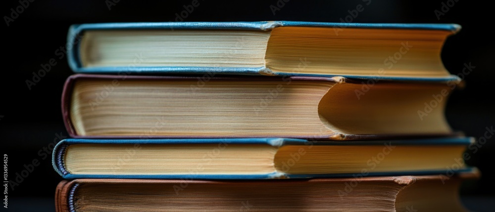 Poster a stack of books sitting on top of each other