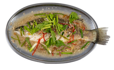 steamed seabass with lemon sauce