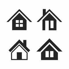 Four House Icons Vector Design