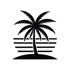 palm tree silhouette vector illustration