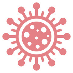 Coronavirus Covid-19 Corona virus icon. China pathogen respiratory infection influenza pandemic. virion of Corona-virus. Vector